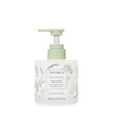 Thymes replenishing hand lotion bottle-glass delivers luxurious daily moisture for dry hands