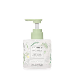 Thymes replenishing hand lotion bottle-glass delivers luxurious daily moisture for dry hands