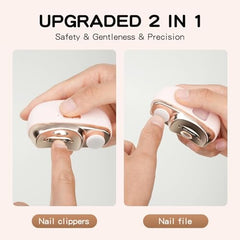 Tialexa pink clippers show 2 speed settings for tailored trimming