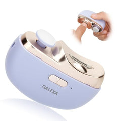 Tialexa electric nail clipper front view showing compact ergonomic design for easy daily grooming