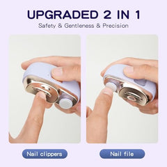 Tialexa safety design close-up highlights guarded blades for gentle nail shaping