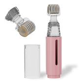 TIDEWISH derma roller reservoir demonstrates serum-ready application for skin care.