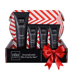 Tiege Hanley Level 1 face wash bottle showing daily cleanse for clear, balanced skin.
