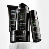 Tiege Hanley Salicylic Acid Wash pump demonstrates effective daily cleansing for clearer skin.