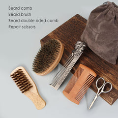 TIENQI dual-action wood comb glides through hair for oil distribution and shaping