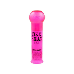 TIGI Bed Head After Party bottle applying smoothing cream on damp hair