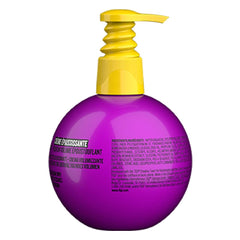 TIGI Bed Head Mini Small Talk application hands demonstrate easy use for styled, frizz-free hair.