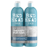 TIGI Bed Head Tween Recovery Shampoo bottle shows a hydrating formula for dry hair.