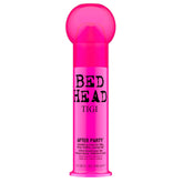 TIGI Bedhead After Party smoothing cream bottle delivers sleek, frizz-controlled finish.