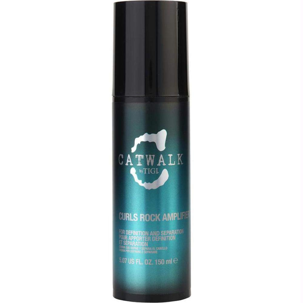 TIGI Catwalk Curls Rock Amplifier bottle enhances defined curls with flexible hold.