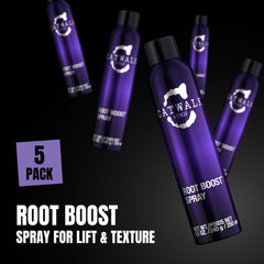 TIGI Catwalk Root Boost Spray Foam on damp hair—ready for blow-dry lift