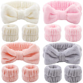 Tihebax 12pcs headbands and wristbands packaging showing a versatile spa set for gifts.