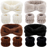Tihebax spa microfiber headband front view ideal for makeup and cleansing routines.