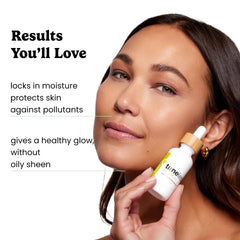 Timeless Squalane Oil texture on skin, lightweight moisturizing for all skin types.