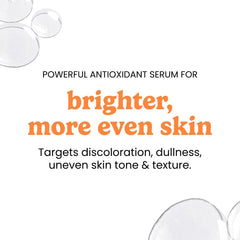 Timeless Skin Care Vitamin C Serum texture swatch shows light, fast-absorbing formula.