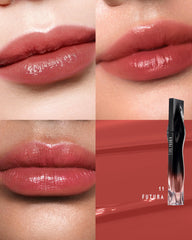 TIMEPHORIA Stellar Dust lip stain applying on lips highlights smooth, even color application.
