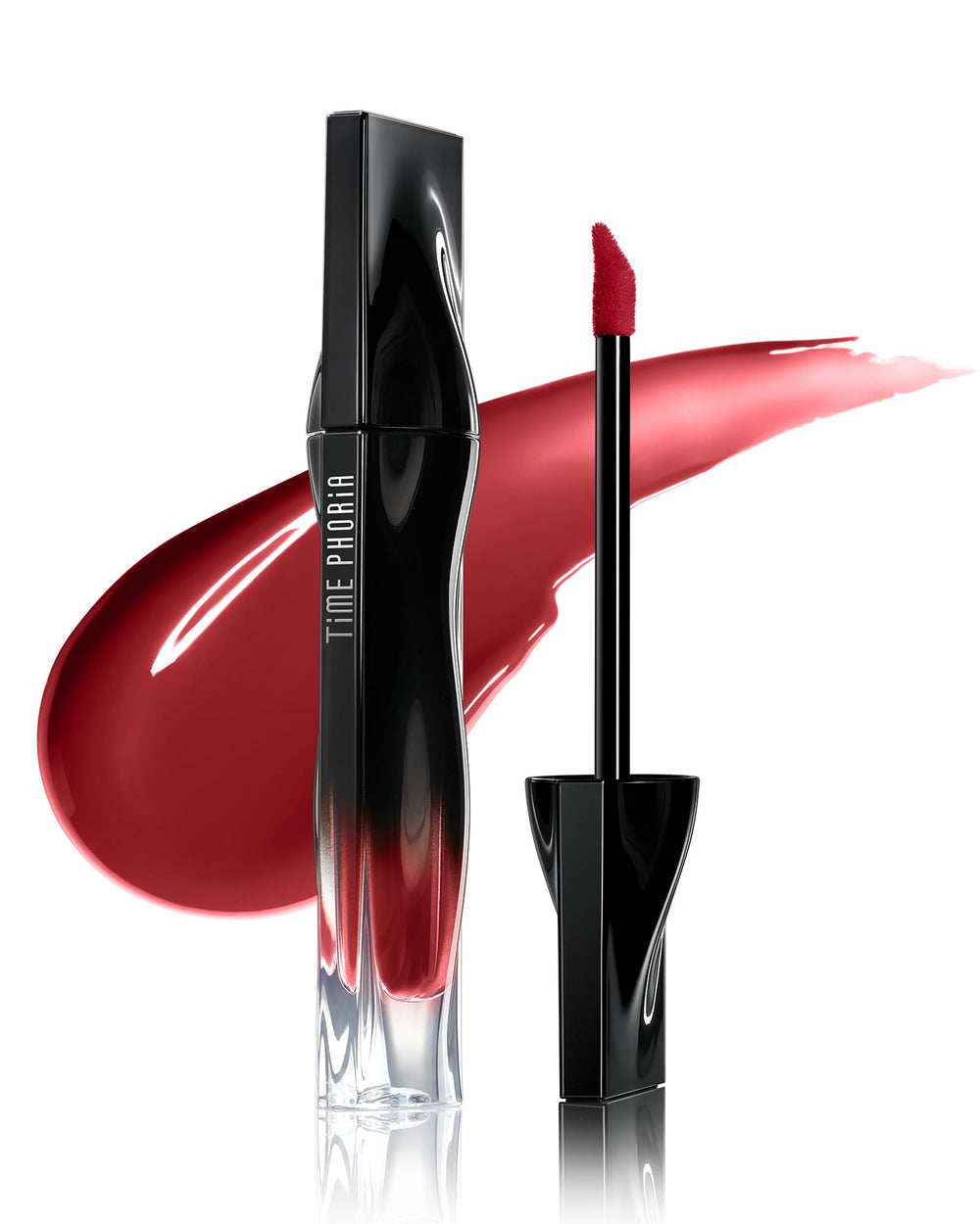Timephoria Stellar Dust Lip Stain packaging close-up showing premium, long-wearing color.
