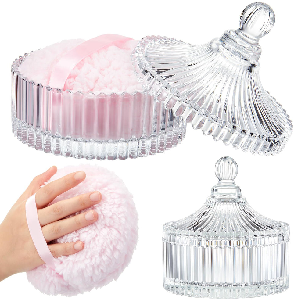 Tioncy dusting puff large velour closeup for smooth powder application