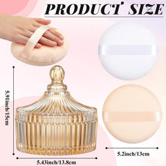 Tioncy powder puff 5-12 diameter ensures soft, even application on the skin.
