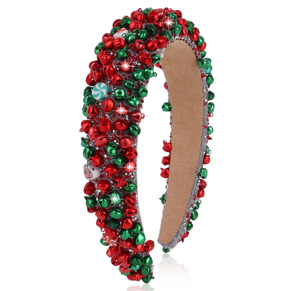 TIOSRU Christmas padded headband with rhinestones adds festive sparkle to any outfit.