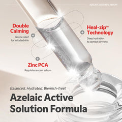 TIRTIR Azelaic Acid 12% Serum on skin shows dewy, non-sticky hydration.