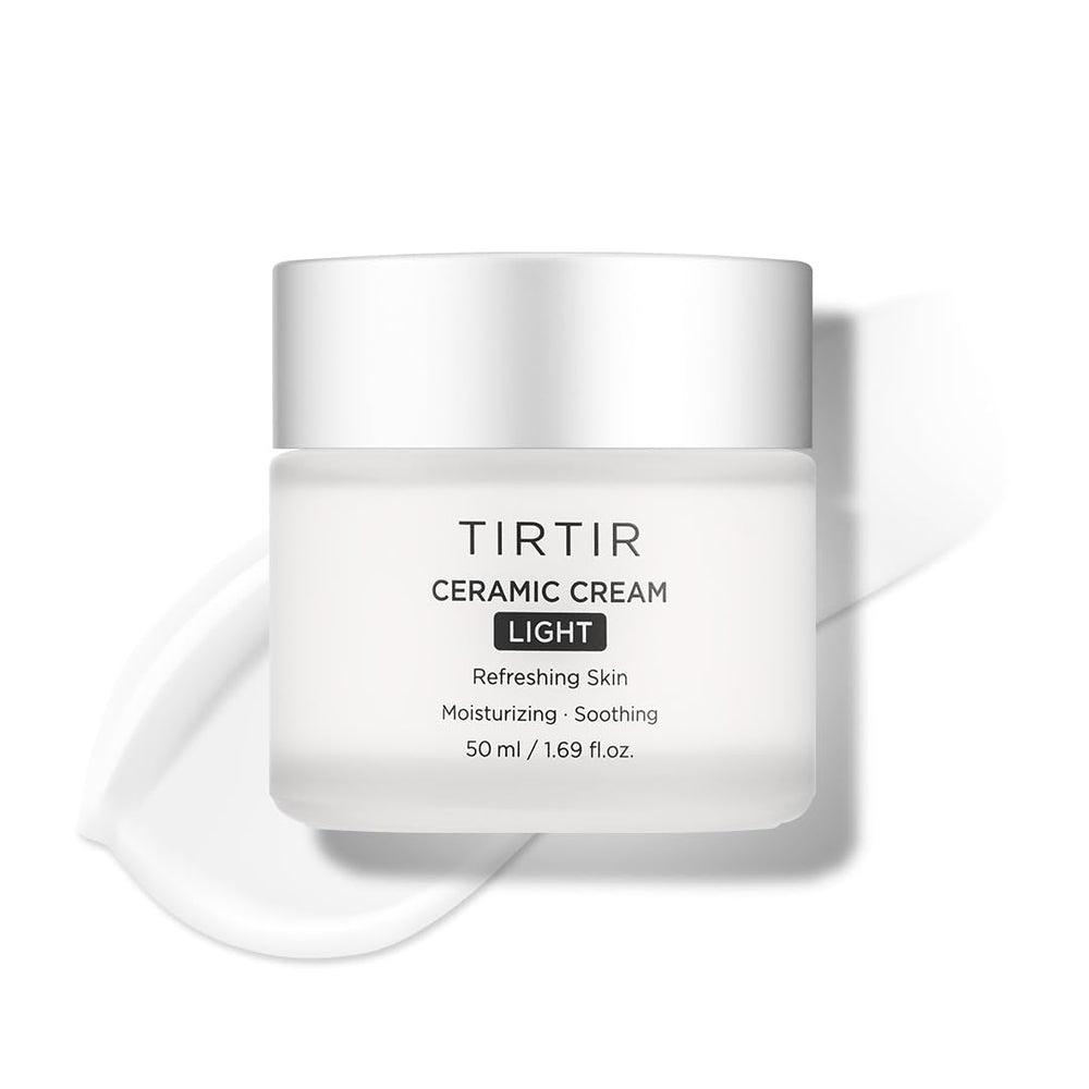 TIRTIR Ceramic Cream Light bottle closeup for easy daily hydration