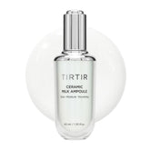 TIRTIR Ceramic Milk Ampoule bottle shows glass-skin hydration potential.