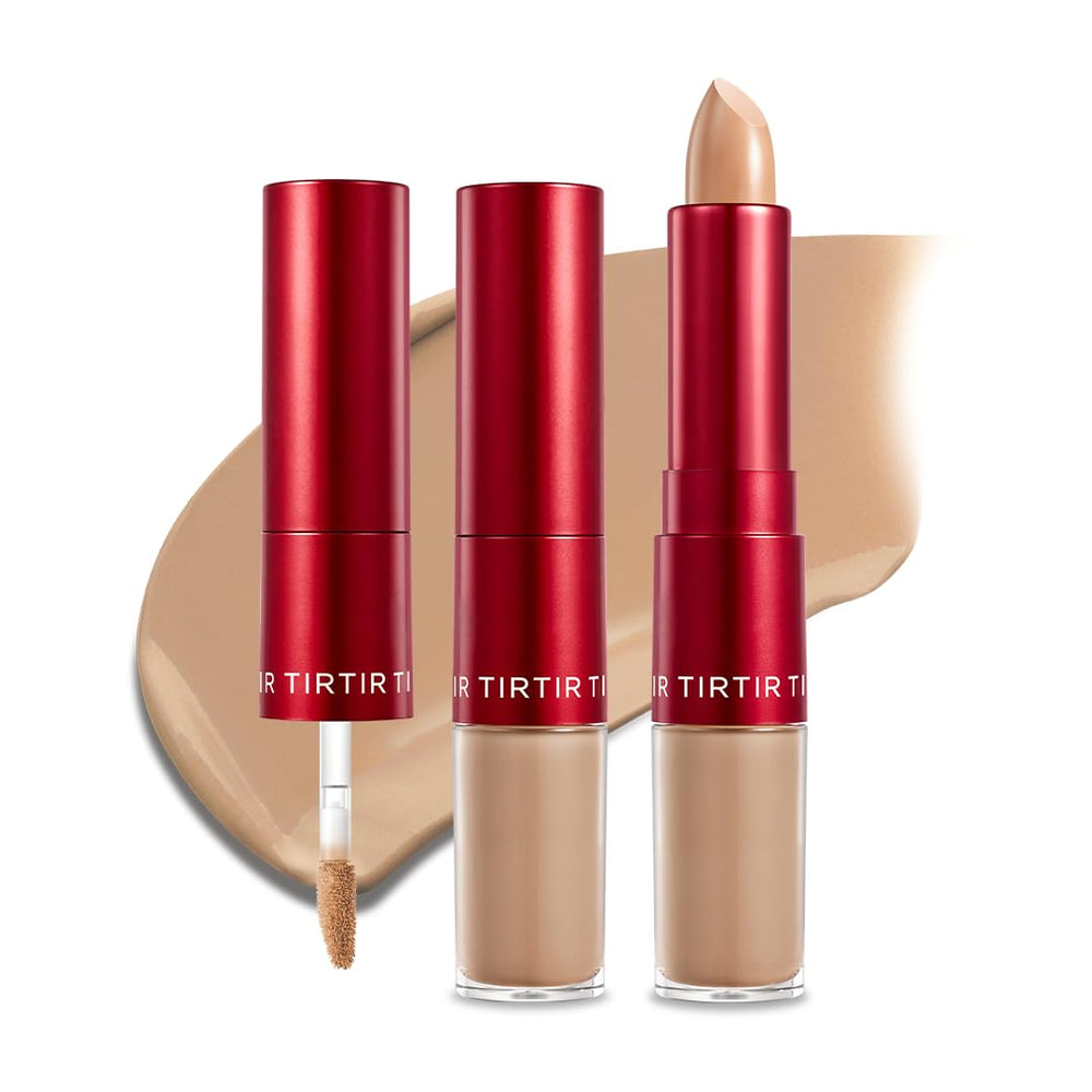 TIRTIR Glide&Hide concealer creamy texture close-up for hydrated, radiant skin.