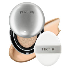 TIRTIR Mask Fit Aura Silver Cushion compact open for a semi-glow finish and easy daily use