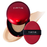 TIRTIR Mask Fit Red Cushion compact showing skin-fit coverage with satin glow
