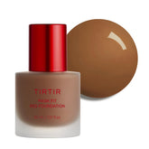 TIRTIR Mask Fit Red Foundation bottle close-up highlighting a satin finish.