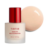 TIRTIR Mask Fit Red Foundation bottle demonstrating long-lasting coverage and hydration.