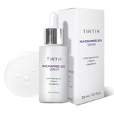 TIRTIR Niacinamide 20% Serum bottle promotes even skin tone and pore refinement.