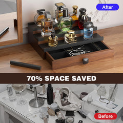 TIRYIUOU premium pine wood finish highlights durable, scratch-resistant storage