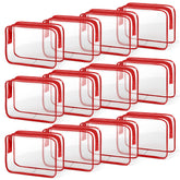 TISRATOK clear makeup bag front view showing transparent design for quick content checks