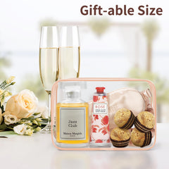 TISRATOK transparent makeup bag shows contents for fast inspection and packing