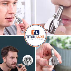 Titan Luxe 360° rotating blade system enables smooth trimming in hard-to-reach areas.