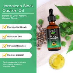 Tiuedu Jamaican Black Castor Oil eyebrow-lashes nourishment supports conditioning and growth.