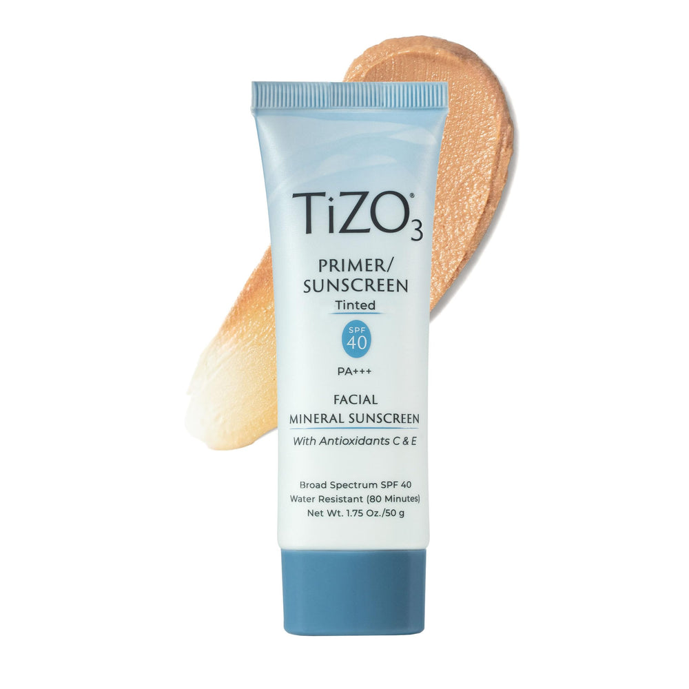 TiZO3 bottle showing tinted mineral sunscreen for everyday light coverage.