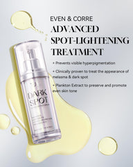 TJE dark spot serum texture close-up highlights light, fast-absorbing formula.