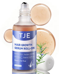 TJE Hair Growth Serum Roll On bottle ready for daily scalp nourishment.