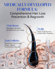 TJE Hair Growth Serum Roll On nozzle closeup demonstrates precise, mess-free application.