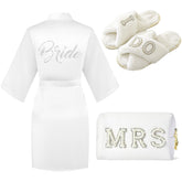 Tkifoda MRS makeup bag with pearls, perfect bridal storage and style