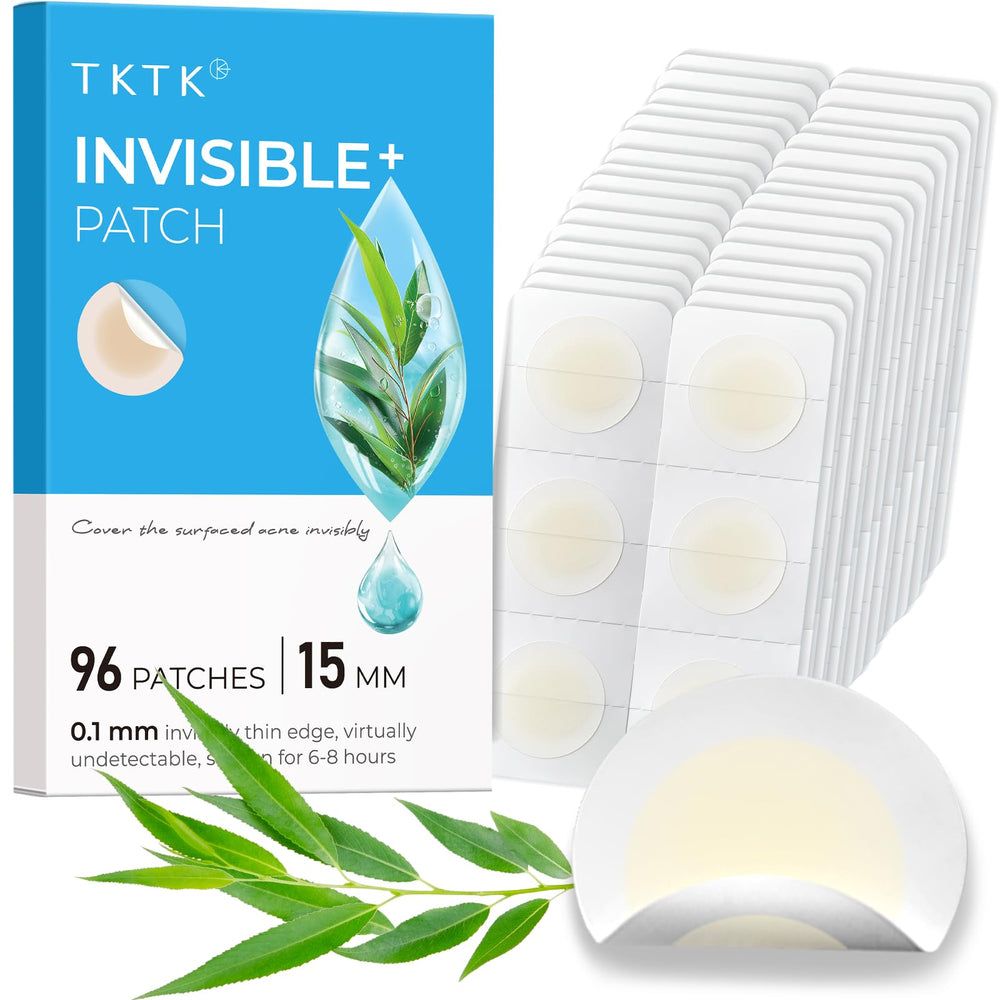 TKTK Pimple Patch 15mm adhesive invisible covers acne discreetly for all-day wear.