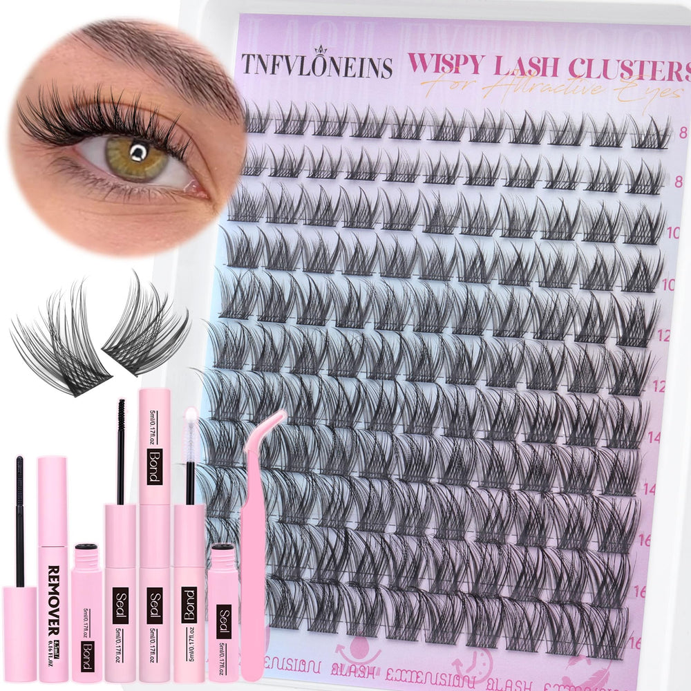 TNFVLONEINS natural lash clusters kit box—comprehensive DIY lash kit.