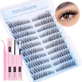 TNFVLONEINS wispy lash clusters kit packaging shows complete set for effortless natural look.