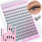 TNFVLONEINS Wispy Lash Clusters Kit contents shown for at-home DIY lash work