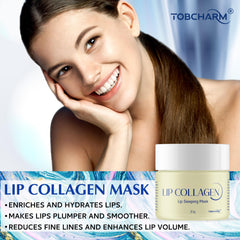 Tobcharm lip mask application spread highlights creamy texture for nightly repair