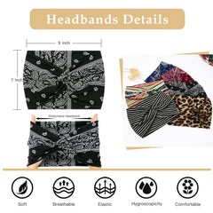 Tobeffect boho turban headband stretchy material for comfortable fit during workouts