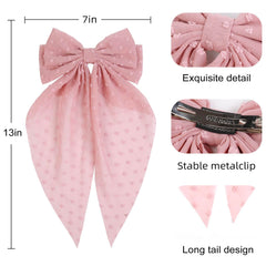Tobeffect hair bow pink 8x16 worn, playful charm for casual outfits